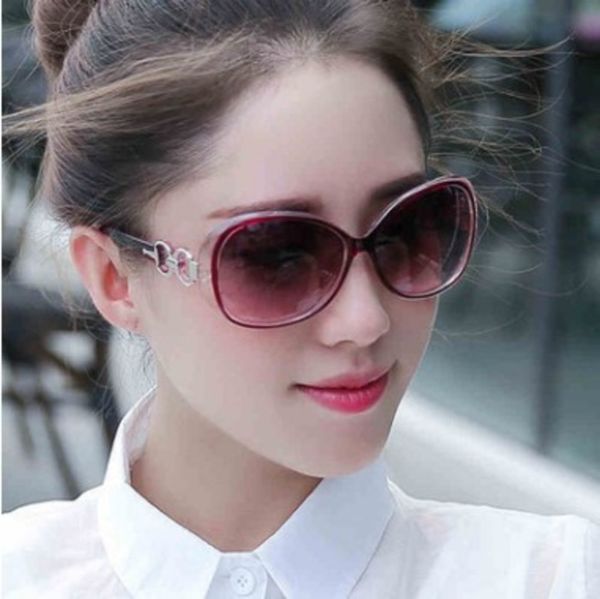 

15809 women's anti ultraviolet large frame riding sunglasses 9509, Silver