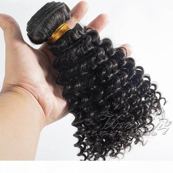 

100% unprocessed kinky curly brazilian natural virgin remy human hair 11a bundles burgundy human hair weaves, Black