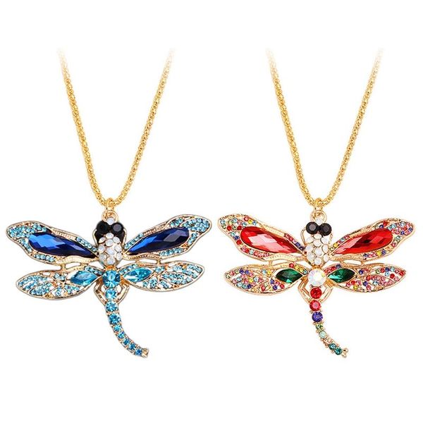 

pendant necklaces crystal rhinestone dragonfly necklace, Silver