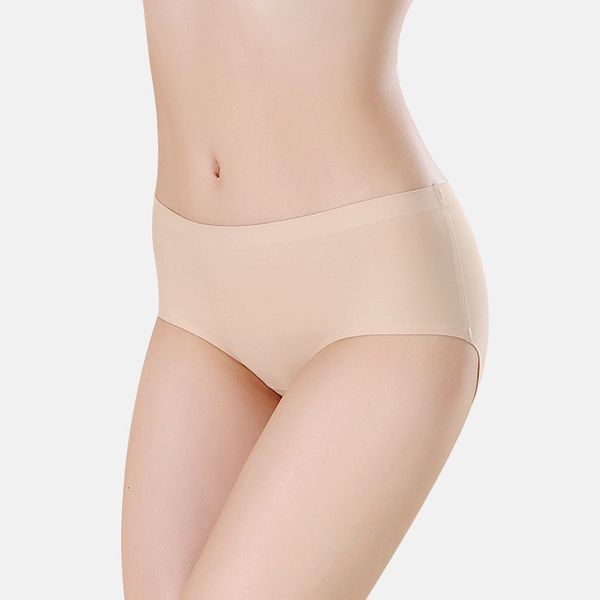 

salablezera large size viscose needless underwear mid-taille plus-sized women panties new summer, Black;pink