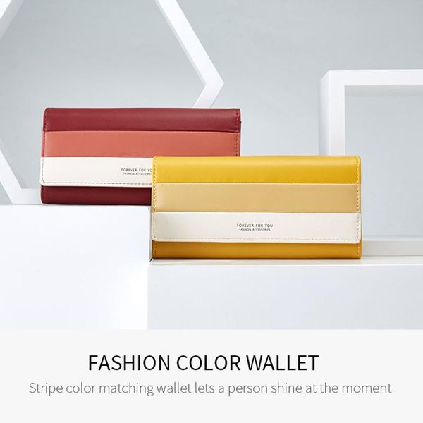 

wallets brand women's wallet splice girls purse bag clutches bags passport women 2021designer hand ladies candy color summer, Red;black