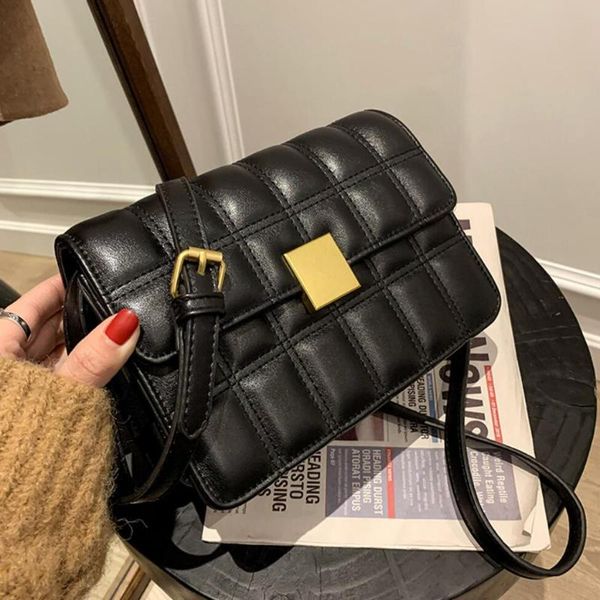 

cross body lattice square crossbody bag 2021 fashion high-quality pu leather women's designer handbag vintage shoulder messenger