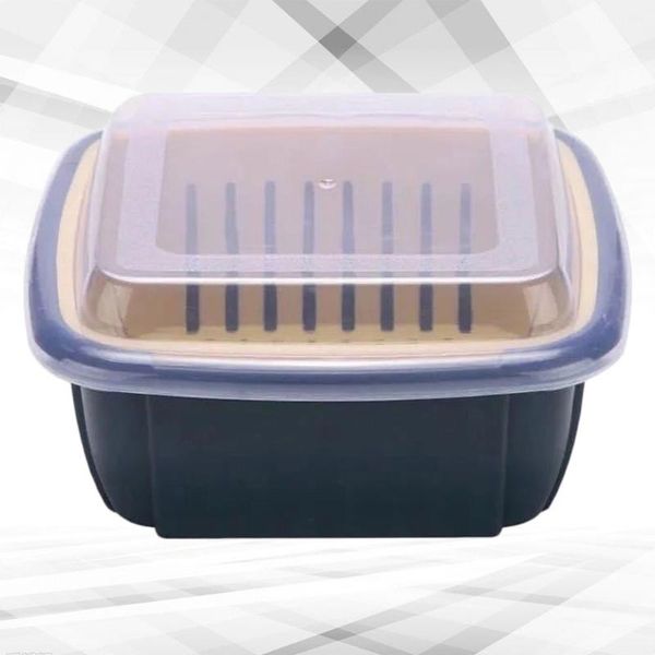 

storage bottles & jars 2 set double-layer colander with lid kitchen strainer drain basin basket washing bowl and for home (dar