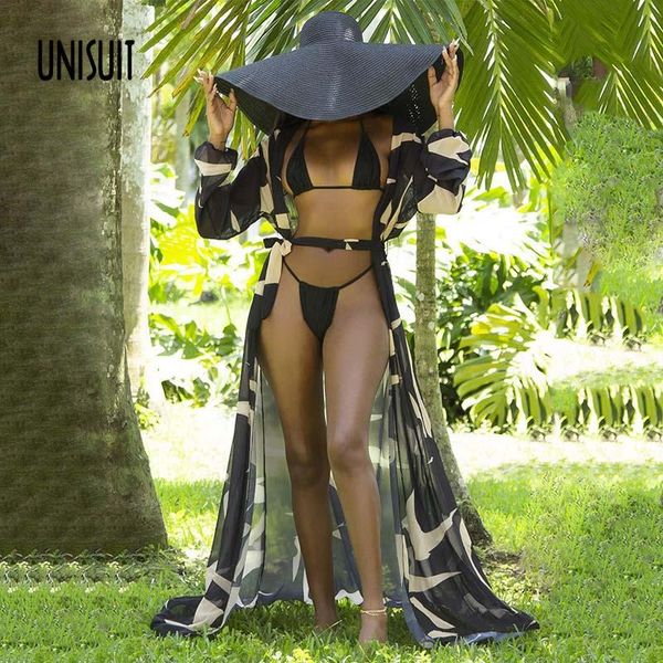 

women's swimwear 2021 bikini cover-up retro womensummer dress beach wear swim suit cover up tunic long pareos robe plage beachwear, White;black