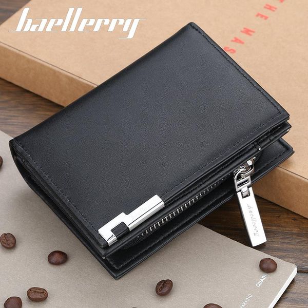 

wallets baellerry brand men's wallet pocket casual male purses money clip clutch portfolio purse multi-card bit high quality, Red;black