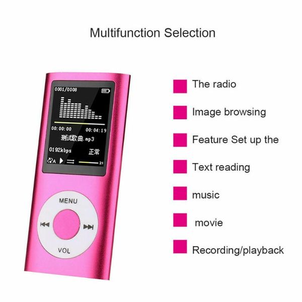 

& mp4 players portable player mp3 usb digital 32gb led video 1.8 inch lcd music media fm radio family po sports