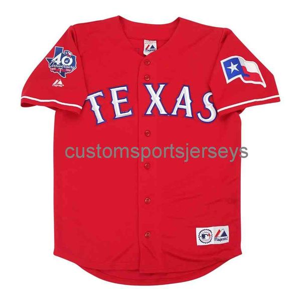 

new elvis andrus 2012 red 40th anniv red jersey xs-5xl 6xl stitched baseball jerseys retro, Black