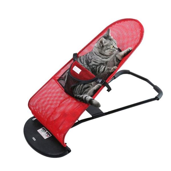 

cat beds & furniture pet rocking chair adjustable metal mesh safe folding bed