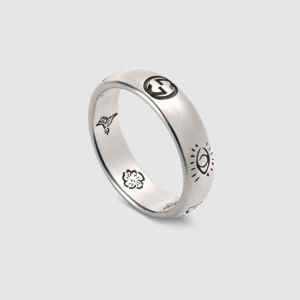 

ring gu jiashuang gblind for love fearless flower and bird eye wide silver pair