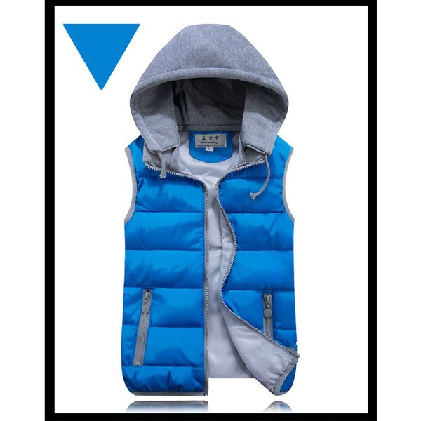 

women autumn winter vest pink black cotton wadded hooded with zipper waistcoat casual short jacket 2021, Black;white