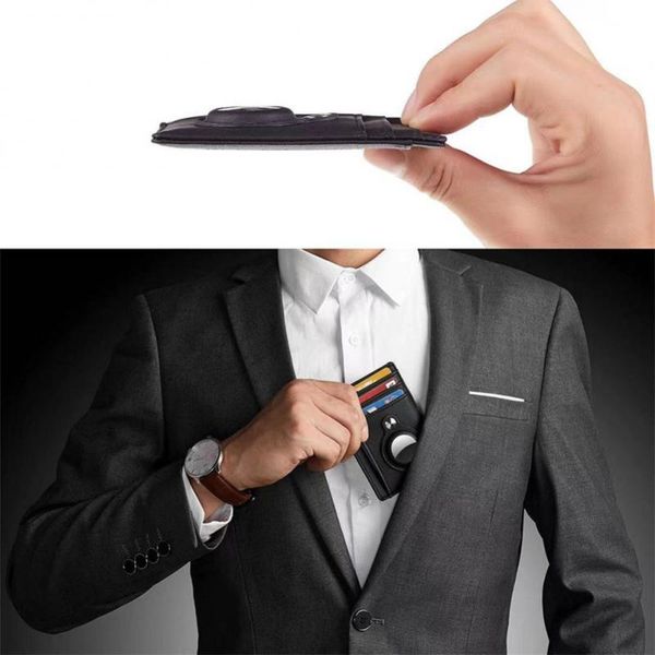 

storage bags airtag wallet pu leather money holder case air tag cover