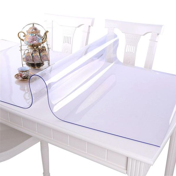

quality pvc waterproof tablecloth transparent frosted kitchen table cover oil cloth soft glass tablecloth table mat 1.0 mm
