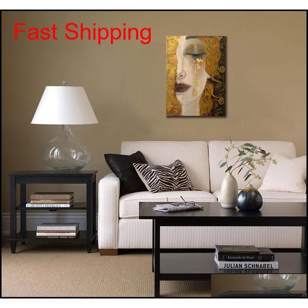 

handmade gustav klimt golden tears oil paintings reproduction woman picture qylkoc toys2010