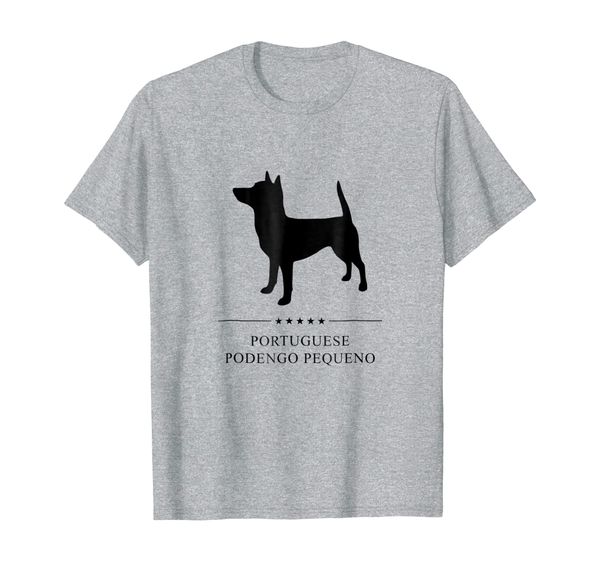 

smooth portuguese podengo pequeno shirt: black silhouette, White;black