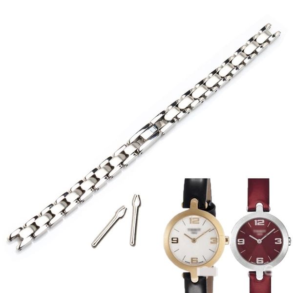 

watch bands wentual watchbands for t003.209 stainless steel solid band, Black;brown