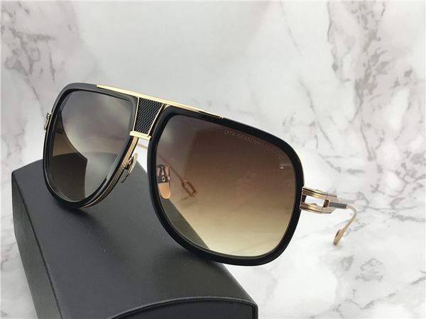 

classic black/gold pilot sunglasses brown gradient men sunglasses gafas de sol glasses vintage glasses new with box, White;black