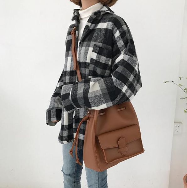 

cross body vintage women wide strap shoulder bags designer buckets bag luxury pu leather crossbody messenger large totes female purses