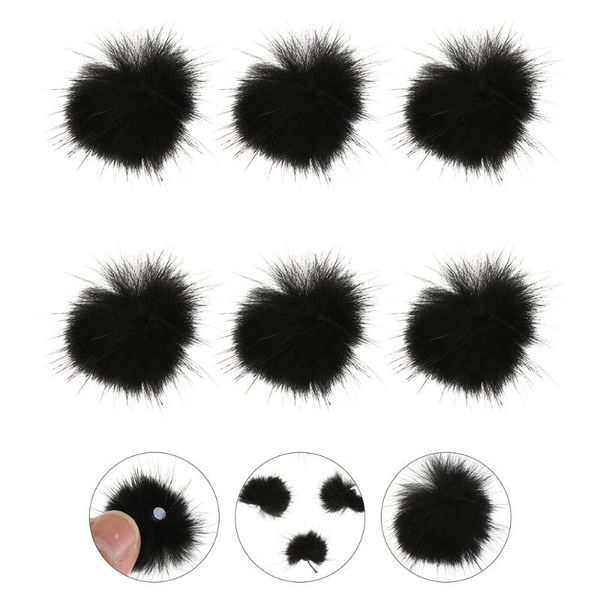 

nail art decorations 6pcs fluffy pompom decors magnetic supplies, Silver;gold