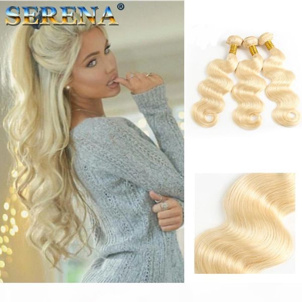 

wholesale blonde brazilian virgin hair extension 3pcs lot 100% remy human hair peruvian blonde bundles 613 blonde human hair extension, Black