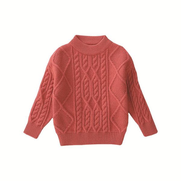 

pullover 2021 girl boy baby warm sweaters solid color half high collar autumn spring winter girls kids bottoming shirt, Blue