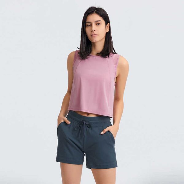 

profional women running sport shirt lu-178 no rims hollow out back yoga vest quick-drying fi gym shockproof sportwear top