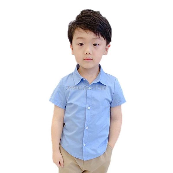 

boys summer hawaii beach short sleeve shirt school kids formal dress shirt children baby blouse birthday gift party formal, White;black