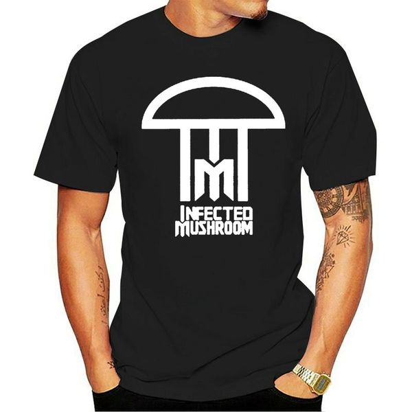 

men's t-shirts t-shirt infected mushroom simple logo electro music mens black slogans customized, White;black