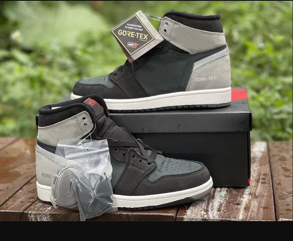 

1 element gore-tex mens basketball shoes womens 1s high black chile red-particle grey-sail outdoor sneakers db2889-001 with box 3m reflectiv