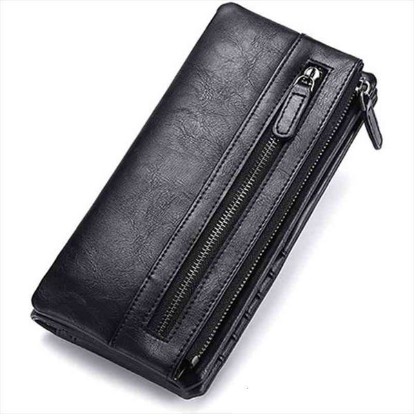 

wallets are exclusively for long mens zipper soft mobile multifunctional pu waterproof wall, Red;black