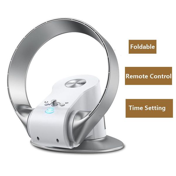 

electric fans 110v multifunction intellegent bladeless mute fan air conditioning cooling with remote control