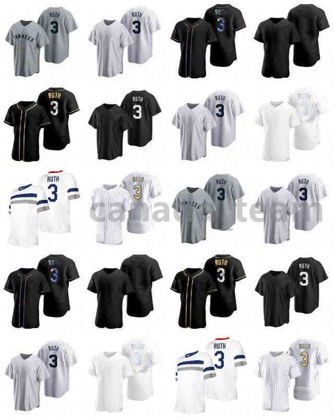 

2022 baseball jerseys babe 3 ruth jersey bob gibson carl yastrzemski david ortiz derek jeter edgar martinez stitched braethable, Black