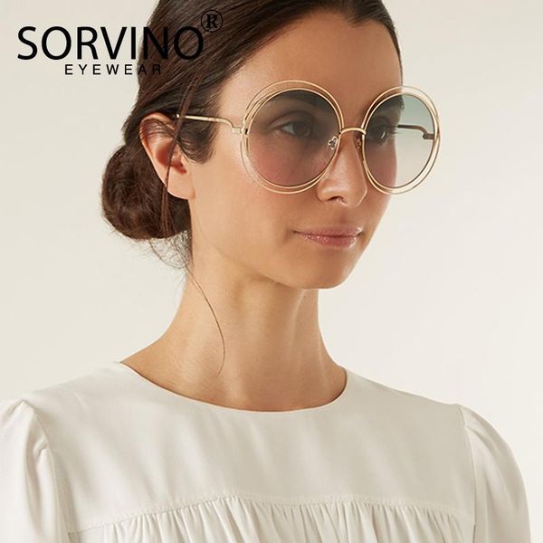 

sunglasses sorvino chic oversized crystal round women brand designer retro tint bling mirror sun glasses multicolor shades svn16, White;black