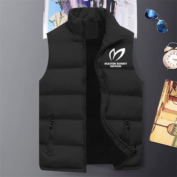 

men's autumn and winter fashion master bunny print sleeveless jacket man warm and windproof down vest(4 colors) m-5xl 211104, Black;white
