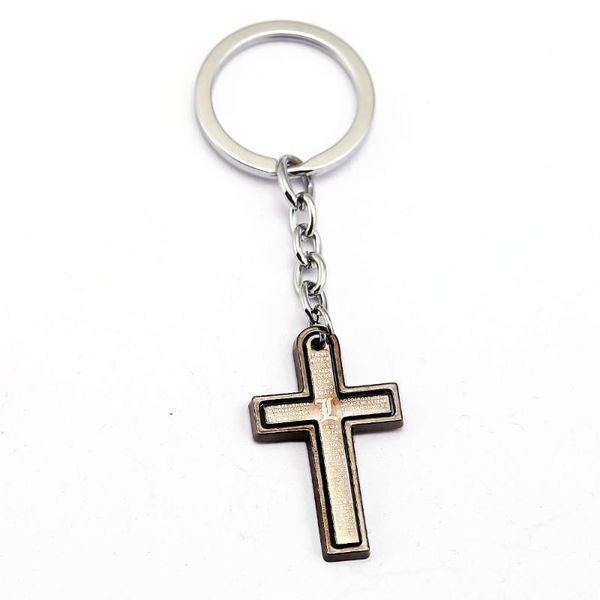 

keychains hsic death note keychain cross key ring holder chaveiro anime chain metal alloy for men wholesale hc102189, Silver