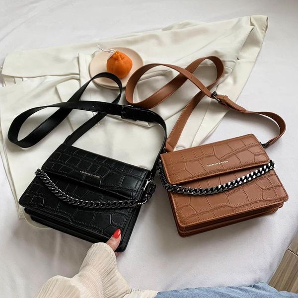 

bag women's sloping bag 2021 new trendy little women's stone patterned small square chain one-shoulder handbag simple