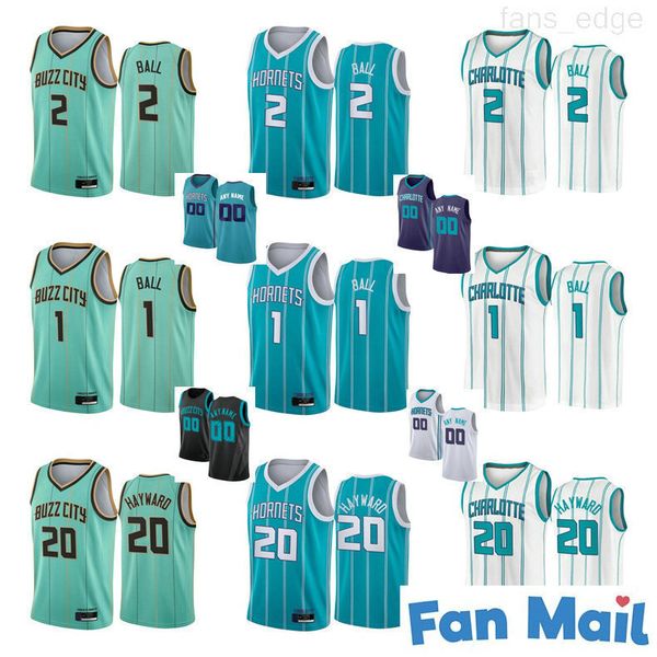 

2020 2021 new mens 2 lamelo ball gordon 20 hayward 22 vernon carey jr. 20 grant riller basketball jerseys teal white purple, Black;red
