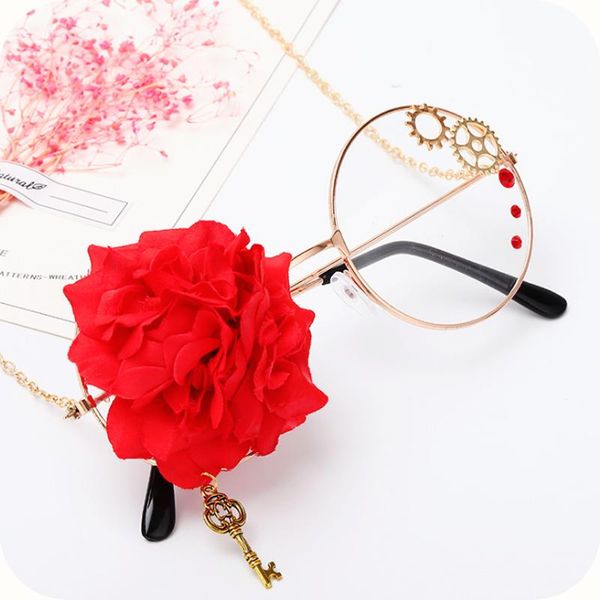 

party masks lolita steampunk glasses frame harajuku style dead dark retro with rose anime cosplay exhibition