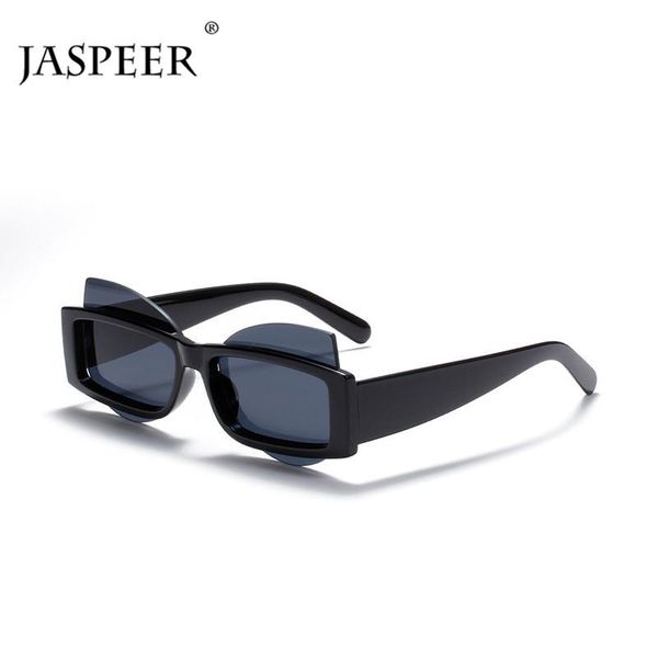 

sunglasses jaspeer punk rectangle men's driving shades uv400 male sun glasses for men retro cat eye designer, White;black