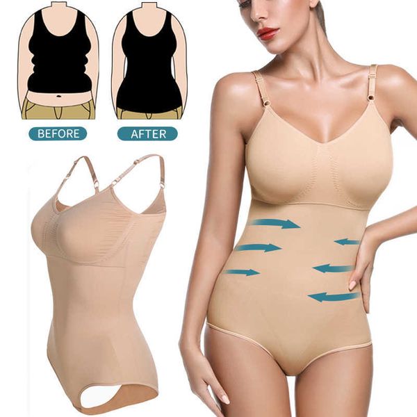 Bodysuit Shapewear Bel Eğitmen Tam Vücut Şekillendirici Kadınlar Karın Kontrol Zayıflama Kılıf Karın Şekillendirme Ince Korse Modelleme Kemer 211112