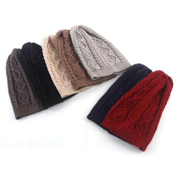 

hat autumn and knitted couple outdoor pullover women's wool, Blue;gray