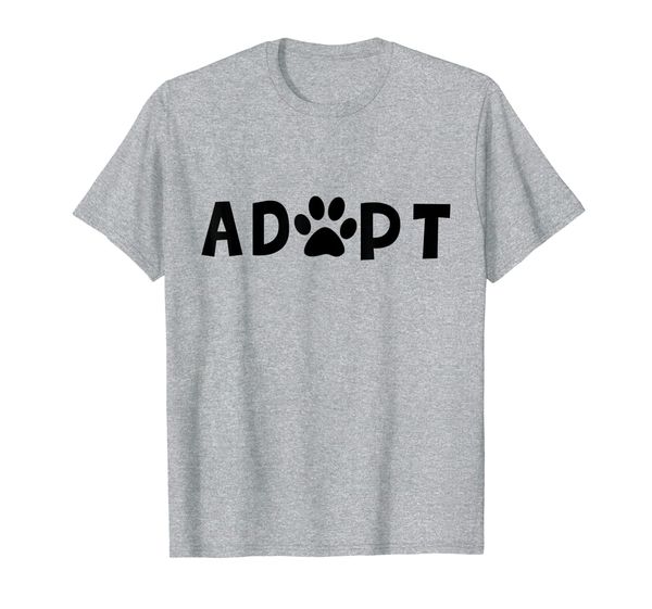 

adopt dog or cat pet rescue animal shelter adoption t-shirt, White;black