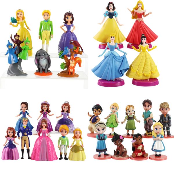 

Cartoon Anime Princess Figure Toys Prince Figurine PVC Model Dolls