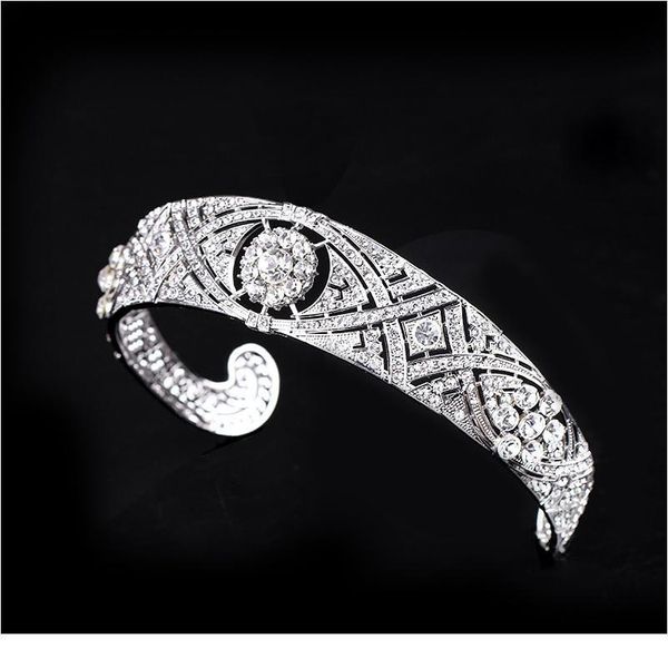 

crystal wedding bridal queen king crown headbands bride women tiara headpiece hair ornaments head jewelry acc qylqhi, Silver