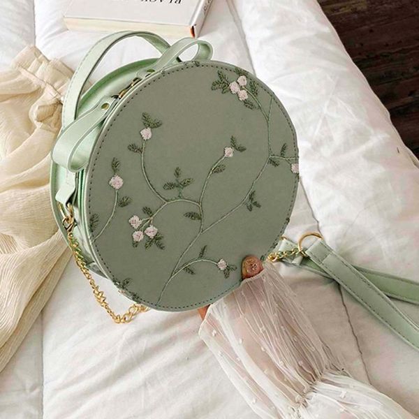 

evening bags women shoulder brand designer handbags women's fashion lace fresh handbag crossbody bag solid color small round clutch