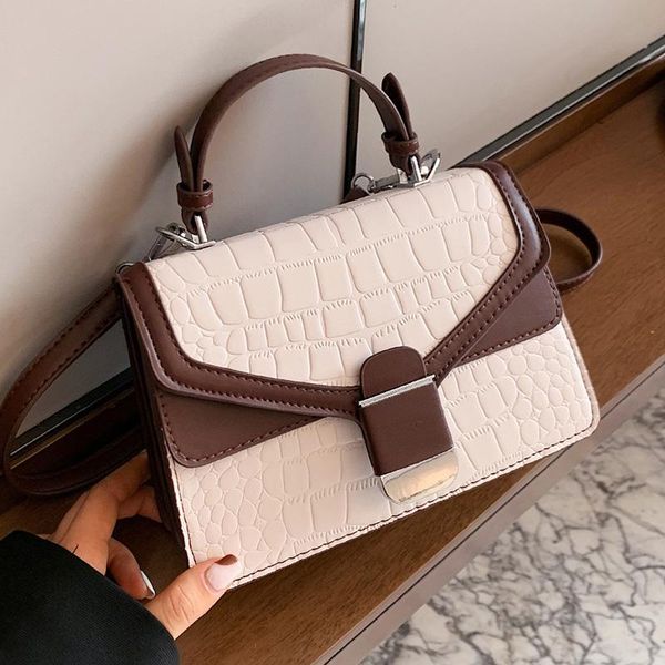 

shoulder bags fashion stone pattern pu leather handbags crossbody for women 2021 winter trend small brand ladies purses