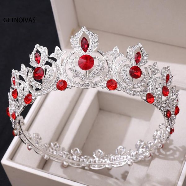 

hair clips & barrettes bridal crown headwear full circle wedding birthday rhinestone headdress retro luxury accessories for female sl, Golden;silver