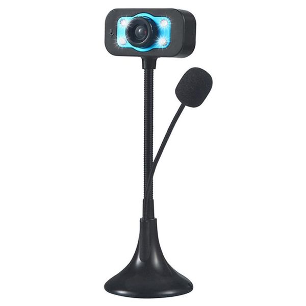 

480p hd webcam usb camera web cam mic clip-on for computer pc lapwith led night