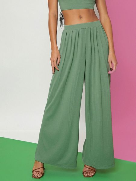 

high waist wide leg pants y0kc#, Black;white