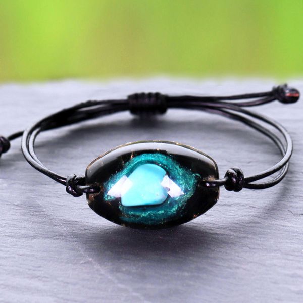 

orgonite bangle natural turquoises energy bracelet charm healing jewelry bracelet reiki obsidian meditation bracelet for women, Black