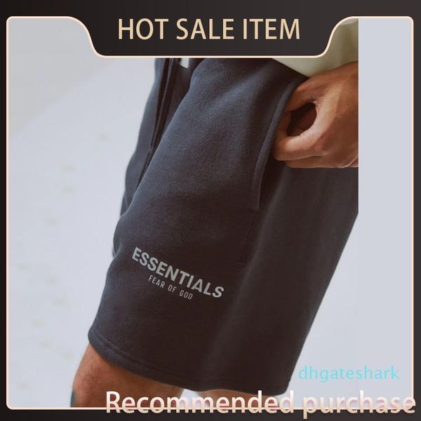 

shorts ss fear sport fog street reflective outdoor short pants elastic god 20 vintage waist of loose casual shorts ftowj, Black